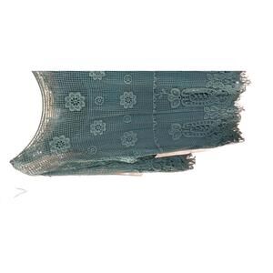 NEW URBAN MANGOZ women's crochet with lace top in aqua